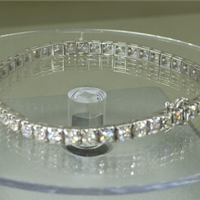 Tennis oro bianco e moissaniti bianche o nere 5ct