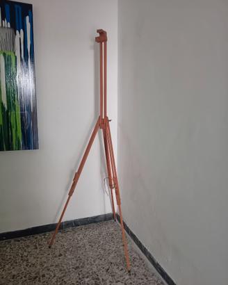 11 cavalletti da pittore in legno regolabili