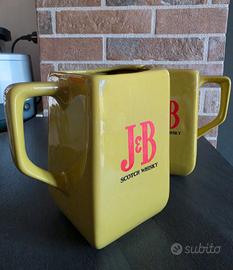 Coppia caraffe vintage in ceramica J&B