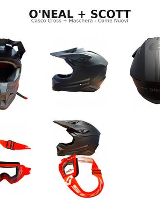 Casco O’Neal Motocross/Enduro Nero Opaco-Nuovo