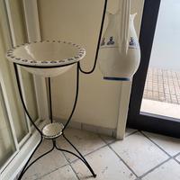 Catino antico in terracotta e ferro battuto