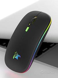 TQQ Mouse wireless ricaricabile, retroilluminato