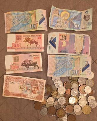 lotto monete e banconote da collezione 