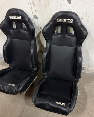Sedili sportivi sparco in pelle nera