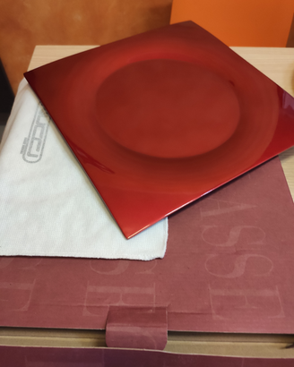 10 sottopiatti in allurite rosso classe italy