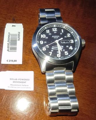 FOSSIL DEFENDER SOLARE FS5976 Field Watch NUOVO