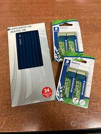 24 matite HB + 4 gomme ecologiche