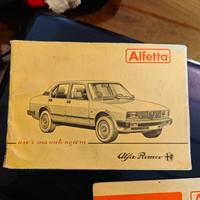 libretto uso e manutenz. Alfetta quadrifoglio oro