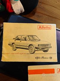 libretto uso e manutenz. Alfetta quadrifoglio oro