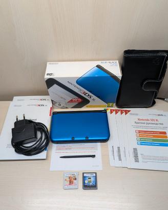 Console Nintendo 3ds Xl Blu/Nero Cib Scatola Manua