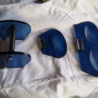 set per arredamento bagno in vetro blu 4