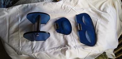 set per arredamento bagno in vetro blu 4