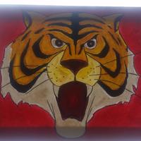 TIGER MAN Quadro 35X40 OLIO SU TELA