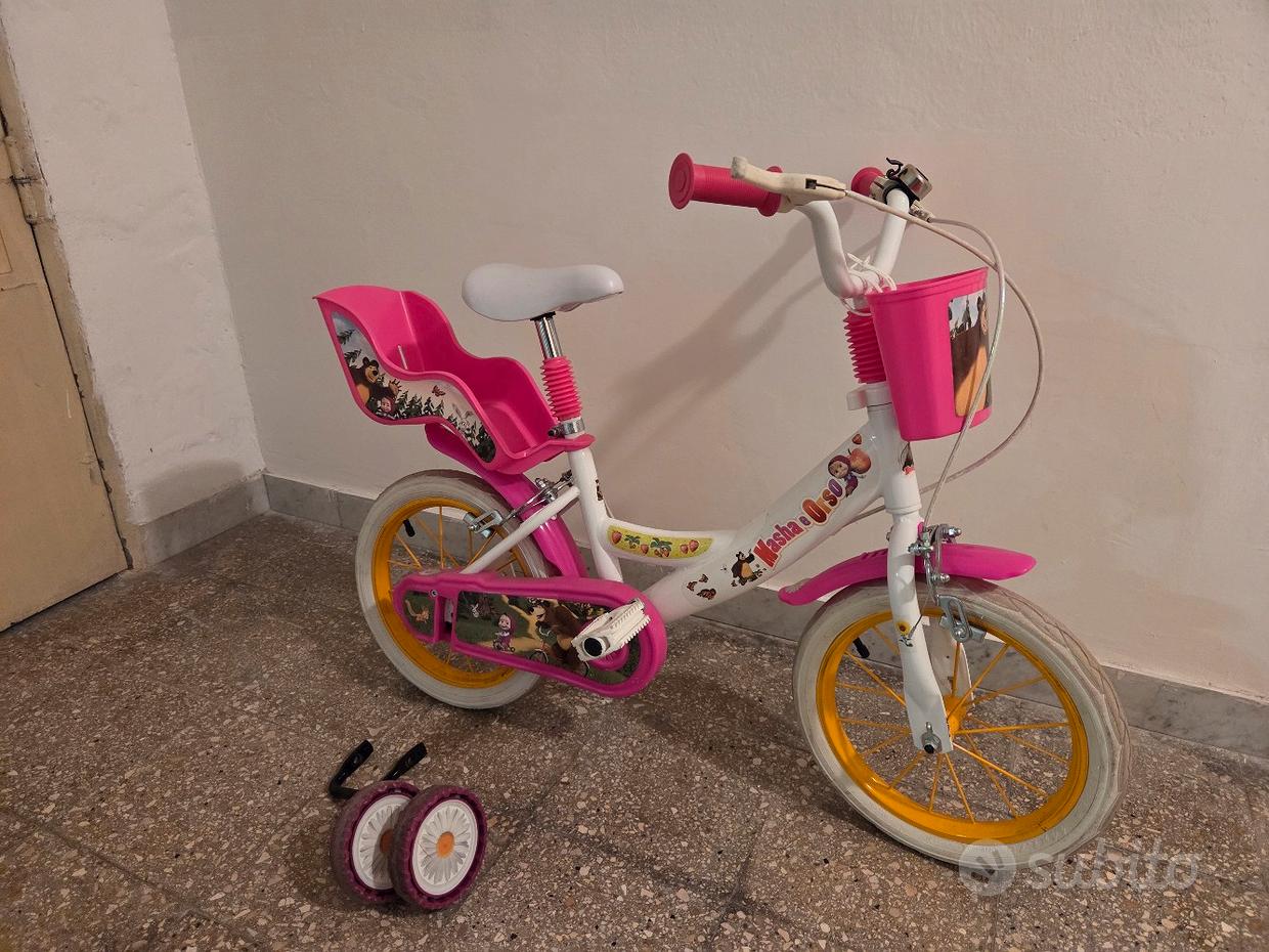 Bicicletta Bambina Masha E Orso 12'' - Colorata E Sicura Con Rotelle - Foto 7