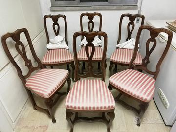 Sedie in noce antiche