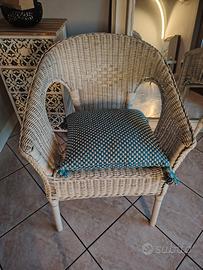 poltroncine vimini