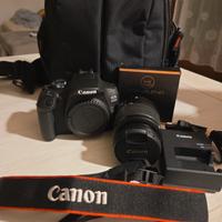 canon eos 2000d+filtri otturatore+zaino trasporto