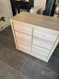 Mobile IKEA Kallax 2x2 Rovere - completo