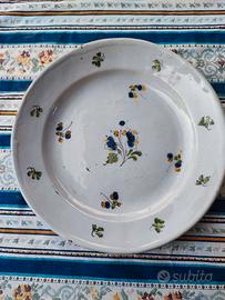 Antico piatto maiolica epoca 700 ceramica arte