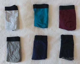 6 Mutande Boxer Uomo Cotone Colori Vari Nuove