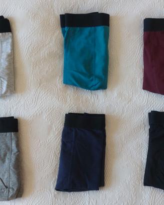 6 Mutande Boxer Uomo Cotone Colori Vari Nuove