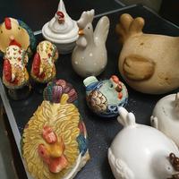 galline e uova in ceramica