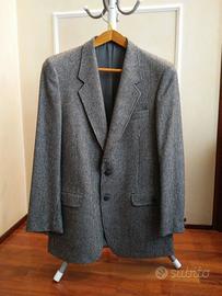 Elegante giacca uomo a quadrettini, pura lana