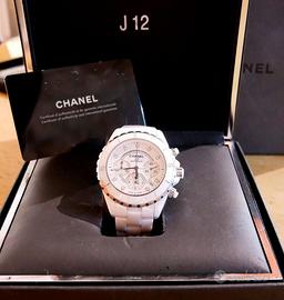 Chanel J12 Chrono Ref. H1007 White Ceramic Diamond