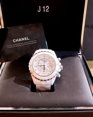 Chanel J12 Chrono Ref. H1007 White Ceramic Diamond