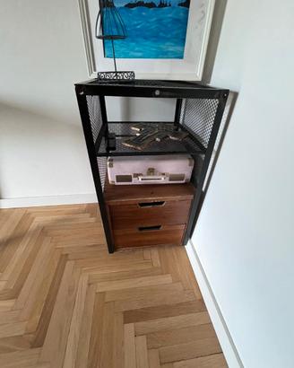 Coppia di comodini/cassettiere stile industriale