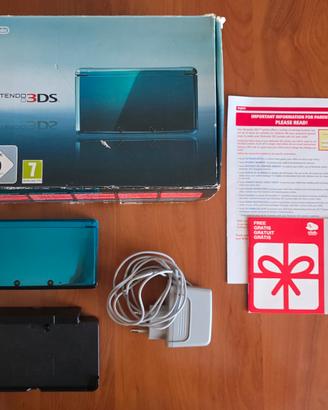 Nintendo 3DS Aqua Blue - Completa di Scatola