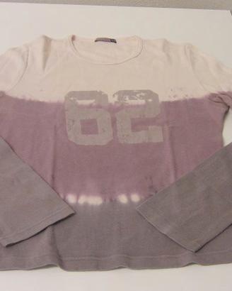 ONYX VINTAGE MAGLIETTA CORTA VIOLA MANICHE LUNGHE 