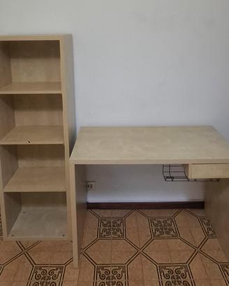 Scrivania e libreria 