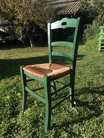 100 Sedie in legno impagliate