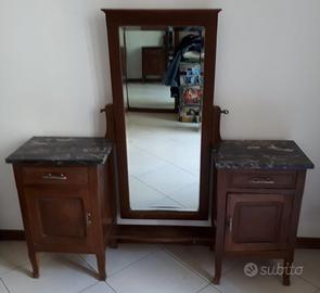 Mobile petineuse in ciliegio e marmo