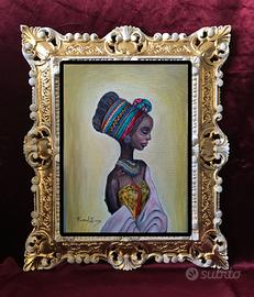 dipinto olio su tela Fiore d'Amore - Nasha 