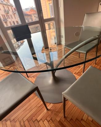 Tavolo rotondo calligaris e sedie