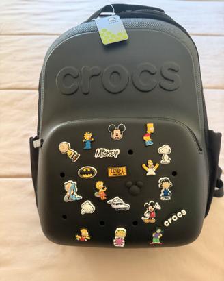 Zaino Crocs nero con Jibbitz