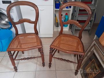Coppia sedie in legno vintage