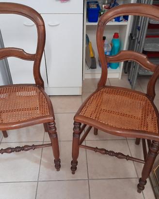 Coppia sedie in legno vintage