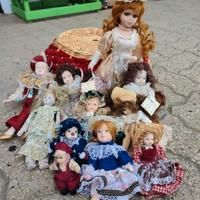 BAMBOLE DI PORCELLANA DA COLLEZIONE