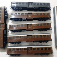 lotto carrozze ferroviarie h0 fs corbellini 
