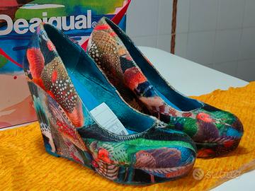 Scarpe da donna alte tacco a zeppa Desigual n. 40