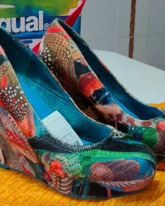 Scarpe da donna alte tacco a zeppa Desigual n. 40