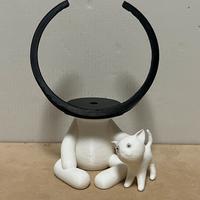 supporto per Alexa Echo Pop con ragazzo con gatto