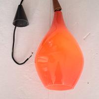 Lampada a sospensione in vetro anni 60