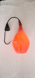 Lampada a sospensione in vetro anni 60