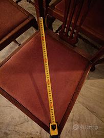 4 sedie rovere seduta rosea