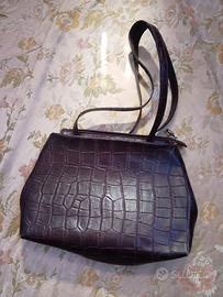 Borsa a spalla Vintage  in pelle Nera