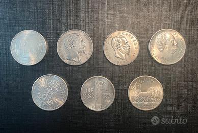 Monete in argento dei Reali Savoia